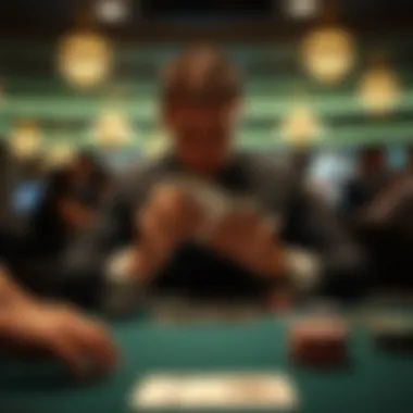 Dealer revealing cards in a game of 21