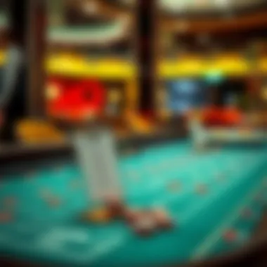 Strategic betting options displayed on a baccarat table