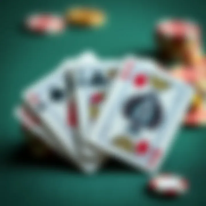 A close-up of baccarat cards showcasing their design