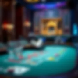 Elegant baccarat table ready for a game