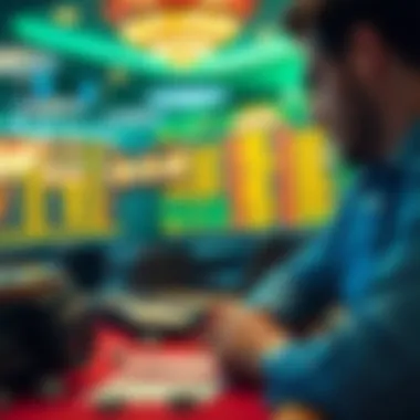 Strategy Analysis for Baccarat A player analyzing game strategies on a screen