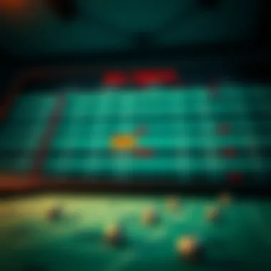Betting Table Analysis A visual depiction of a betting table with various outcomes highlighted
