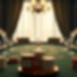 A sophisticated table setting for a blackjack game.