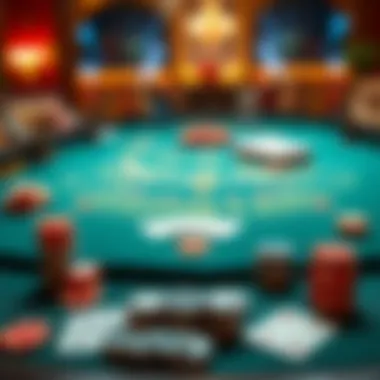 The Allure of the Blackjack Table A close-up of a beautifully arranged blackjack table with cards and chips.