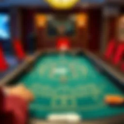 Illustration of Blackjack table layout