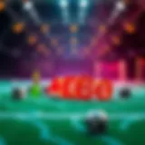 An abstract representation of strategic betting concepts with vibrant colors