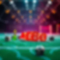 An abstract representation of strategic betting concepts with vibrant colors