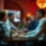 A diverse group discussing betting strategies in an online forum