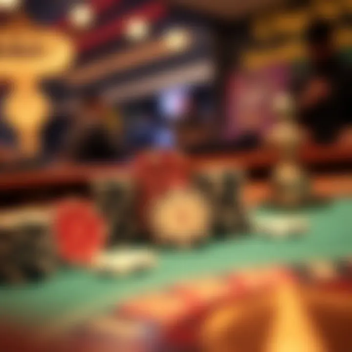 Betting Chips on the Roulette Table Illustration of various betting chips arranged on a roulette table