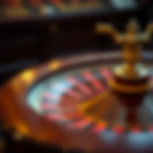A vintage roulette wheel showcasing its elegant design and intricate details