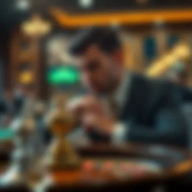 Strategic Thinking in Roulette A strategic mind contemplating betting decisions at a roulette table