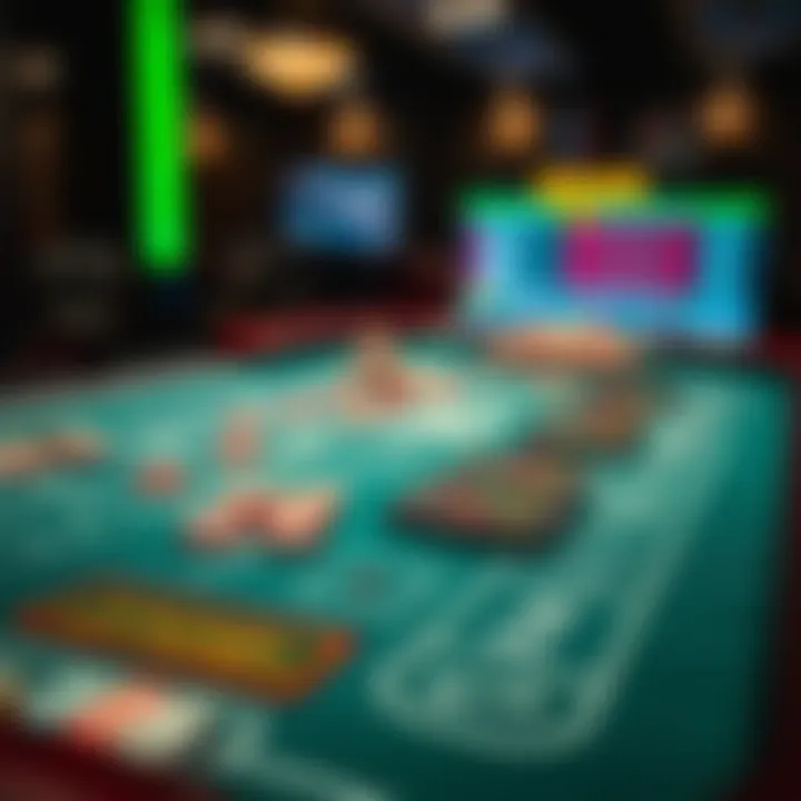 Strategic betting options displayed on a craps table layout