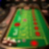 Craps game table layout