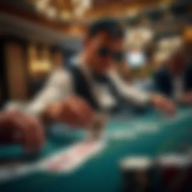 Dealer dealing cards