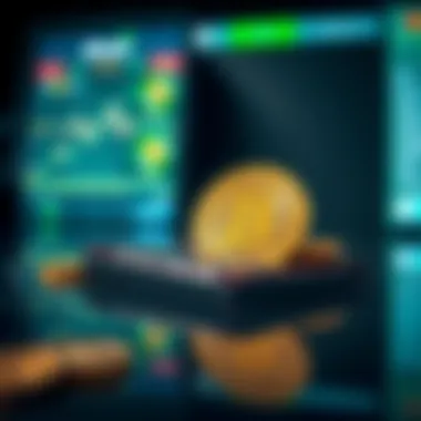 Digital Wallet for Bitcoin Transactions A digital wallet illustrating Bitcoin transactions