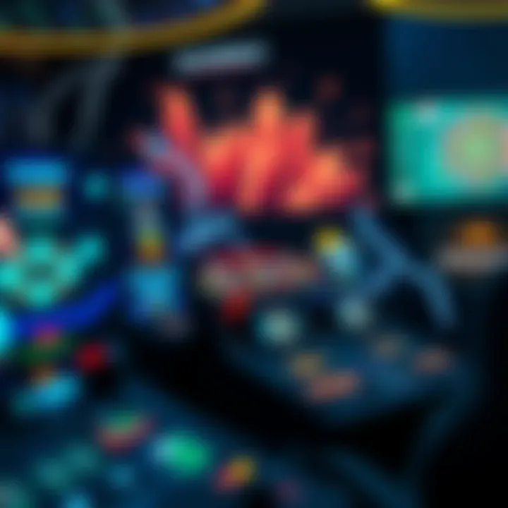 An immersive gaming interface showcasing various online casino games