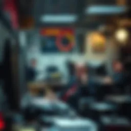 Detailed depiction of a bookmaker's workspace