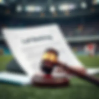 Understanding Legal Aspects of Football Betting A legal document with a gavel symbolizing regulations