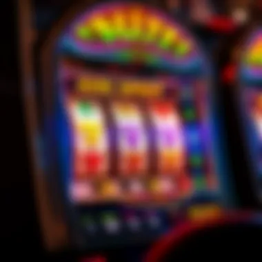 Colorful slot machine display