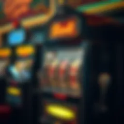 Intricate design of a classic slot machine