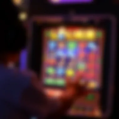 Player Interaction in Gaming Machine Demos User interface of a gaming machine demo highlighting player interaction