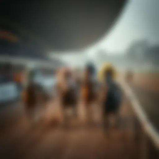 Historical depiction of horse racing events