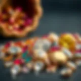 A collection of luxurious gemstones representing wealth and strategy in betting.