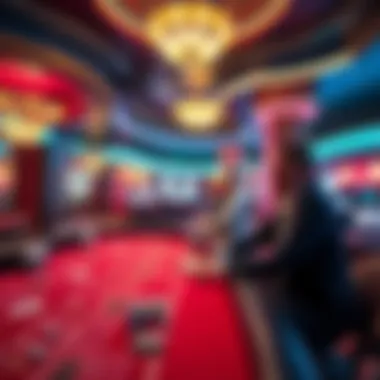 Vibrant Casino Atmosphere for Speed Baccarat A vibrant casino environment where speed baccarat is played