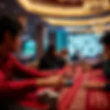 An engaging view of a speed baccarat table with players concentrating