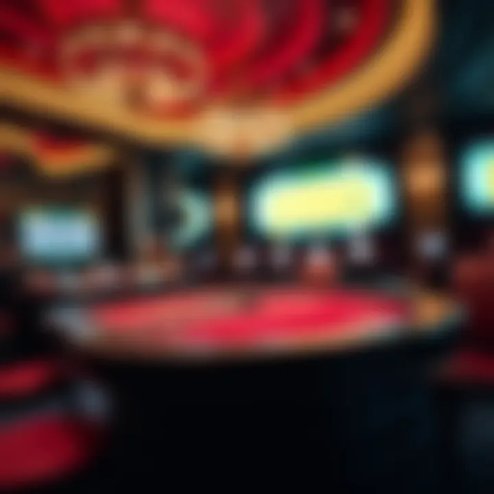 High-stakes live casino gaming table