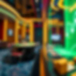 An immersive online casino environment showcasing a live dealer table.