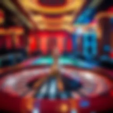 A vibrant live roulette table in a casino setting