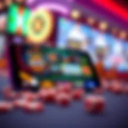 A smartphone displaying various casino games