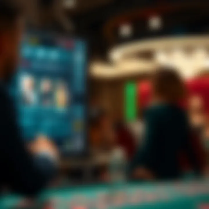 Digital Interface for Live Interactions A digital interface showcasing live interactions in online baccarat