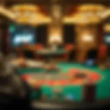 Visual representation of online baccarat gameplay