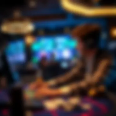 Online Casino Gameplay Engagement A player engaged in online casino gameplay