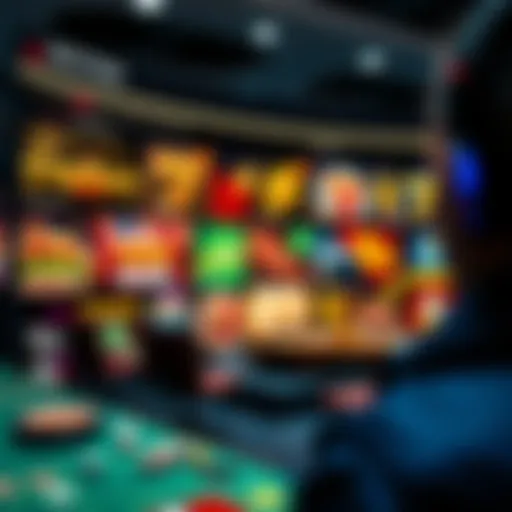 A sophisticated online gaming interface showcasing various casino games.