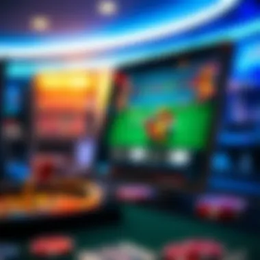 Exploring Online Casino Interfaces A digital representation of an online casino interface