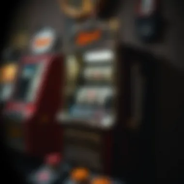 A vintage poker machine showcasing its intricate design