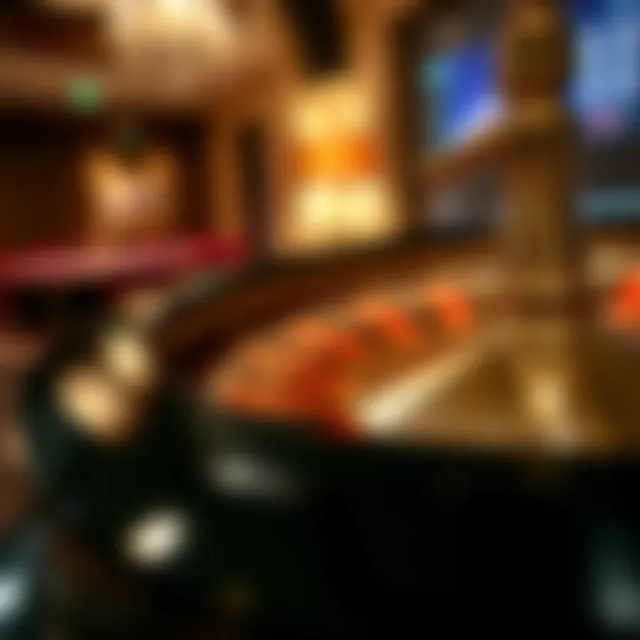 The Thrill of the Roulette Wheel A close-up view of a roulette wheel in motion highlighting the vibrant colors of the betting layout.