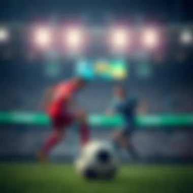 Conceptual illustration of online football betting