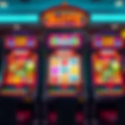Colorful online slot machine interface