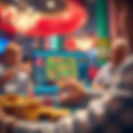 The concept of online gambling illustrated with digital elements