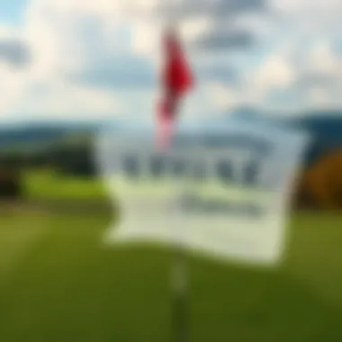 Navigating Legal Aspects A scenic view of a golf course with an overlay of legal documents.