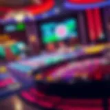 Live dealer roulette table with vibrant colors and digital interface