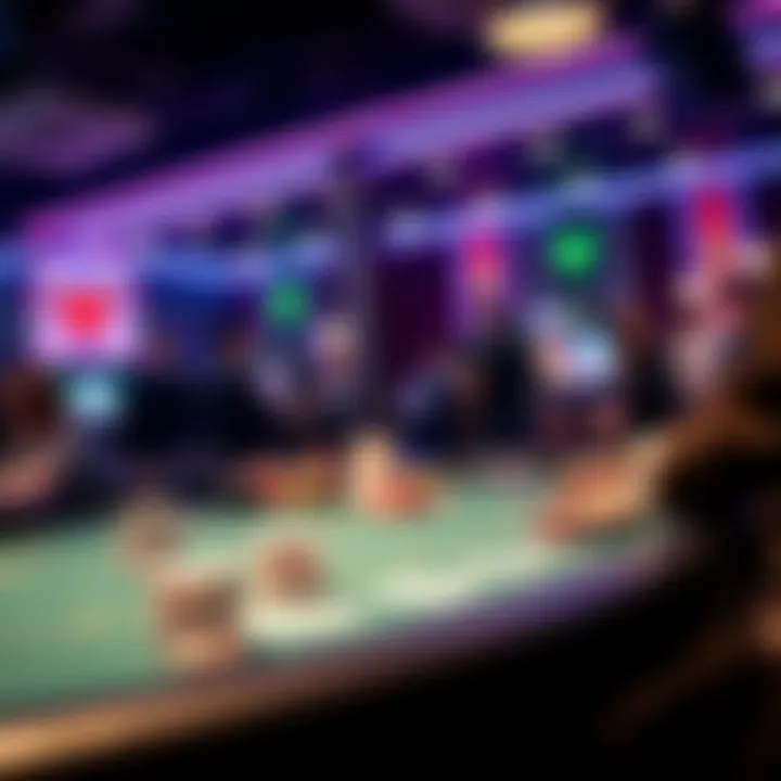 A captivating online poker table layout showcasing vibrant gameplay.