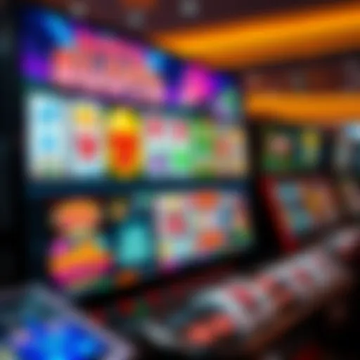 Vibrant online gaming interface showcasing diverse slot games