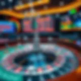 A vibrant online roulette table displaying various betting options