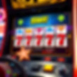 Illustration of online slot machine interface