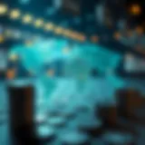 Global finance concept with currency symbols